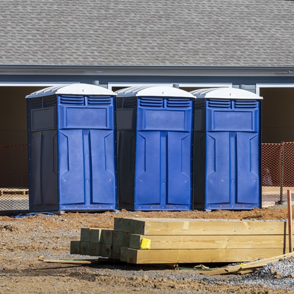 what is the expected delivery and pickup timeframe for the portable restrooms in Porter IN